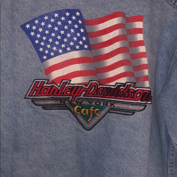 Vintage Harley Davidson Café Jean jacket - Picture 5 of 8